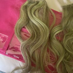 Golden Blonde Clip In Extension 14”
