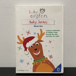 Baby Einstein Baby Santa's Music Box DVD Disney Christmas Holiday Kids CIB 2004