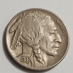 1937-D Buffalo Nickel - Excellent Condition - Antique Coin