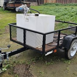 Utility Trailer With 50 Gallon Gas Container