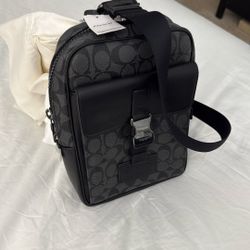 Coach (C2711) Signature Track Pack Shoulder Bag Backpack