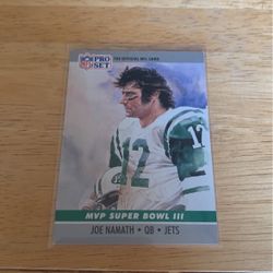 Football card Joe Namath