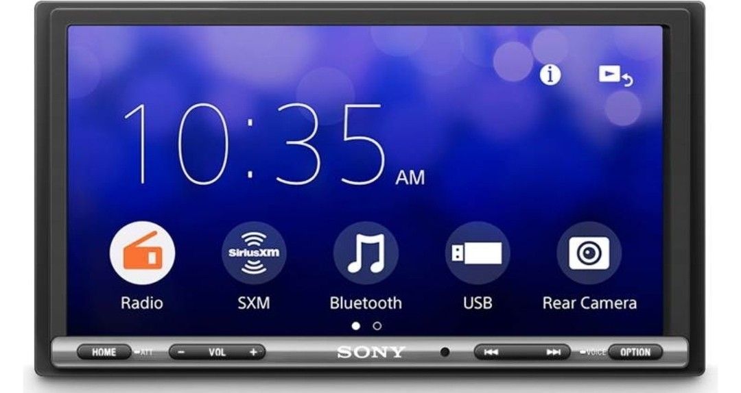Sony XAV-AX3200
6.95" Resistive Touchscreen Digital Media Receiver with Wired Apple CarPlay™ & Android Auto™, Bluetooth, SiriusXM™ and WebLink™ Cast