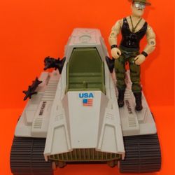 Vintage GI Joe TRIPLE T Vehicle 1986  W/ Sgt. Slaughter 