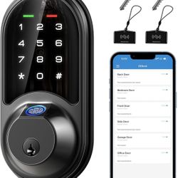 Veise Smart Lock Fingerprint Door Lock Keyless Entry App Control RZ07 - BLACK