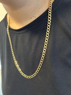 10kt gold curb chain