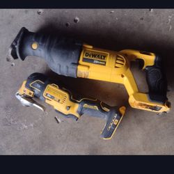 DeWalt XR Brushless Cordless Oscillating Multi  Tool 3 Speed and Sawzall Reciprocating Saw 20v Max tool Only 