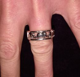 Sterling Silver LUCKY. ELEPHANT Ring