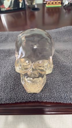 Clear  resin skull 4.5” high