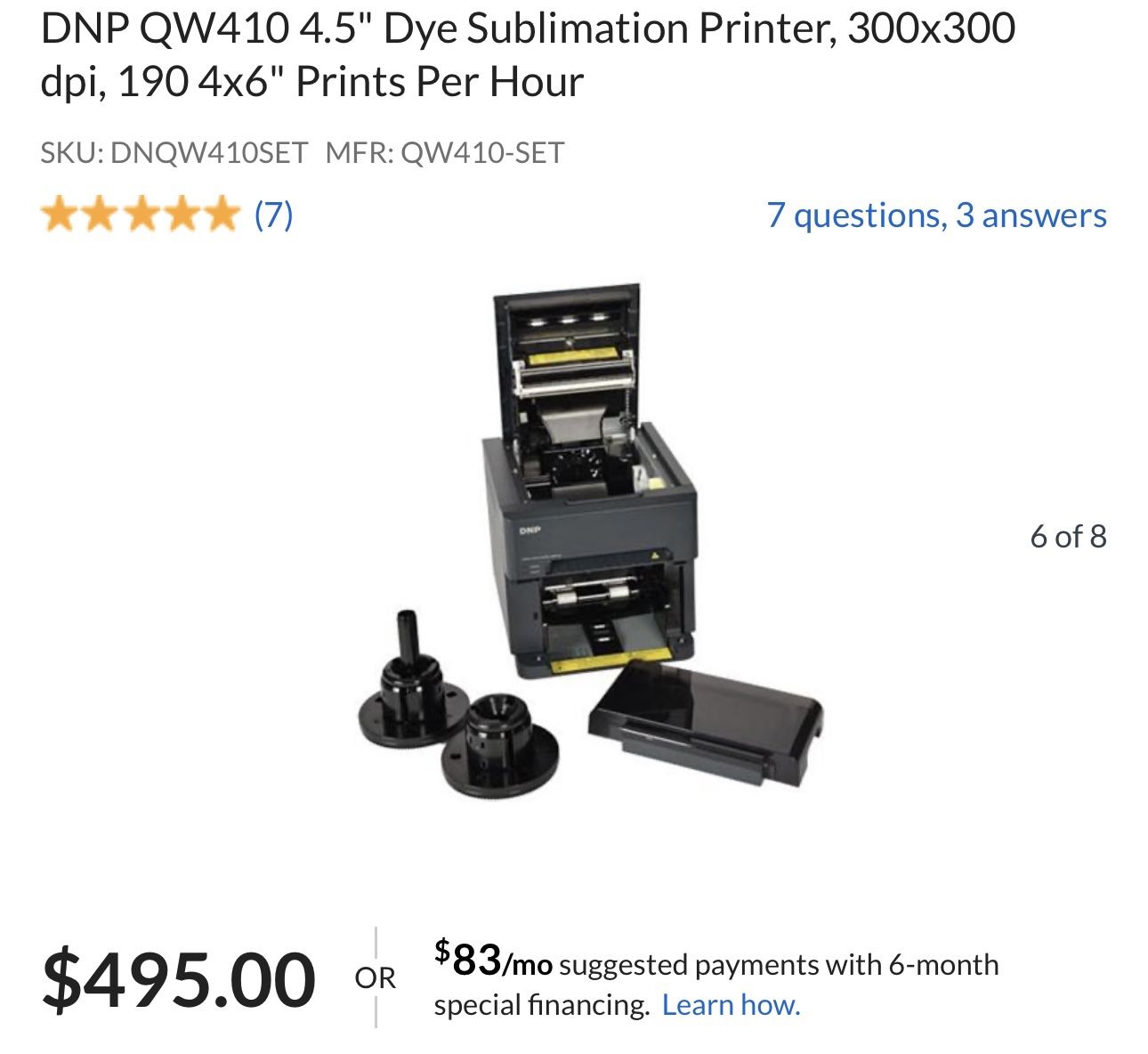 DNP Compact QW410 Digital Photo Printer