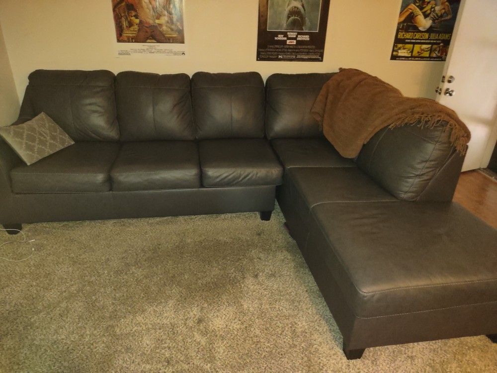 Ashley Genuine Leather Sectional