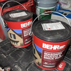 Red paint gallons unopened