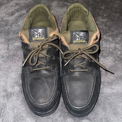 Wolverine Sz 11.5 Men Moc Toe Oxford Casual Leather Shoes Brown Great Condition