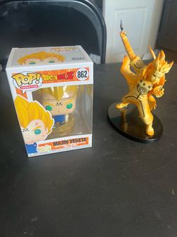 Funko Pop Majin Vegeta #862 + Naruto Figure Bundle