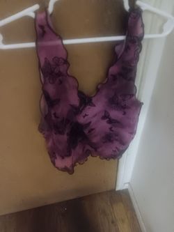 Purple Butterfly Lace Bralette