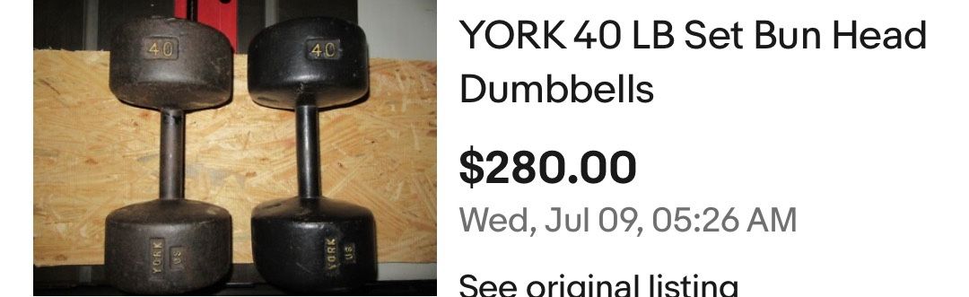 York Legacy 40% Dumbbells
