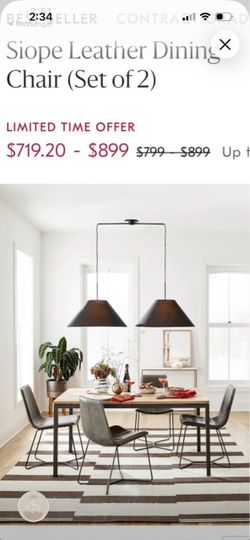 West Elm table and 6 chairs