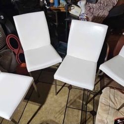 White Leather Chairs