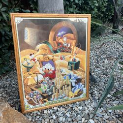 Vintage Disney Uncle Scrooge moneybin poster frame