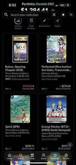 Dragon ball cards