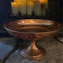 Copper Compote Dish/Copper Candy Dish/Solid Copper Pedestal Dish/Copper Bowl