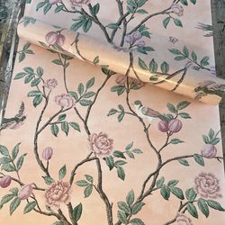 Peachy pink bird wallpaper (14)