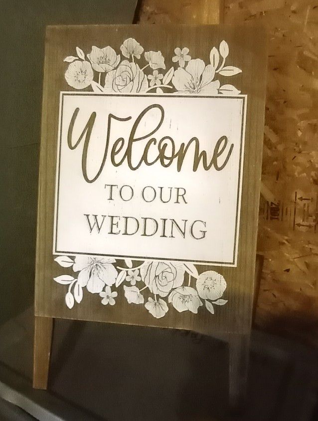 sign for wedding 