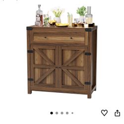 Farmhouse Coffee Bar Cabinet 