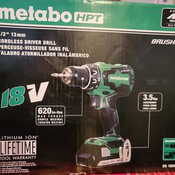 Metabo ½" 13mm Cordless driver drill. 620 in torque