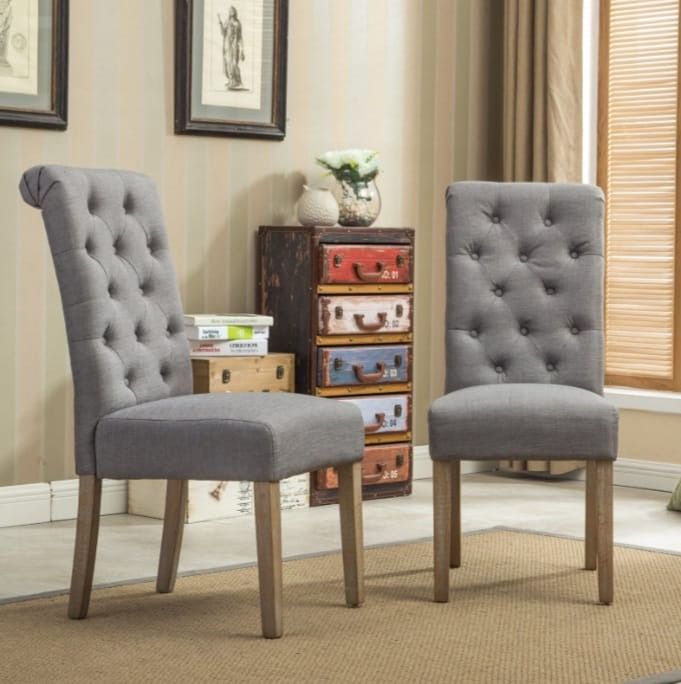 BRAND NEW
Roundhill Furniture Habit Solid Wood Tufted Parsons Dining Chair, Gray, Set of 2
Roundhill FurnitureModel: C161GY