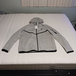 Mens Grey Nike Tech Fleece Hoodie Size Large