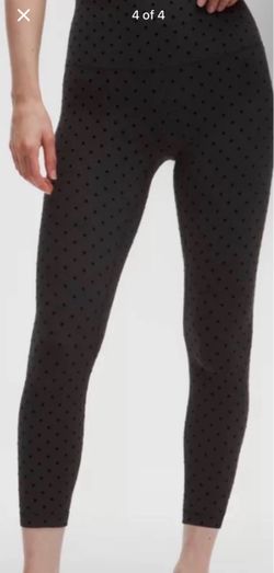 Black Polka Dot High-Waist Leggings