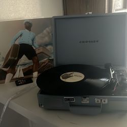 Light blue crosley record player