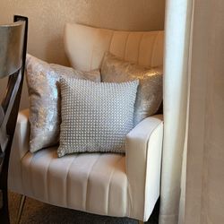 Velvet Wingback Chair 