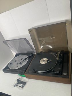 Realistic LAB-50 And Denon DP-7F Turntable Vintage Lot Of 2 Untested