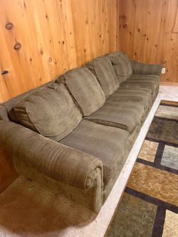Free 4 Seat Olive Green Corduroy Sofa