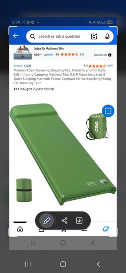 Memory foam,camping sleep pad