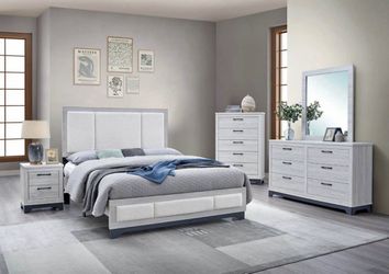 NEW QUEEN AND KING 5pc BEDROOM FURNITURE SET WITH MATTRESS- SPECIAL ORDER AND PAY ON DELIVERY