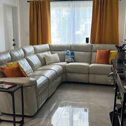 8 Pieces Leather Couch