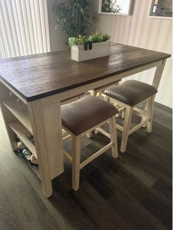 Counter height table and stools