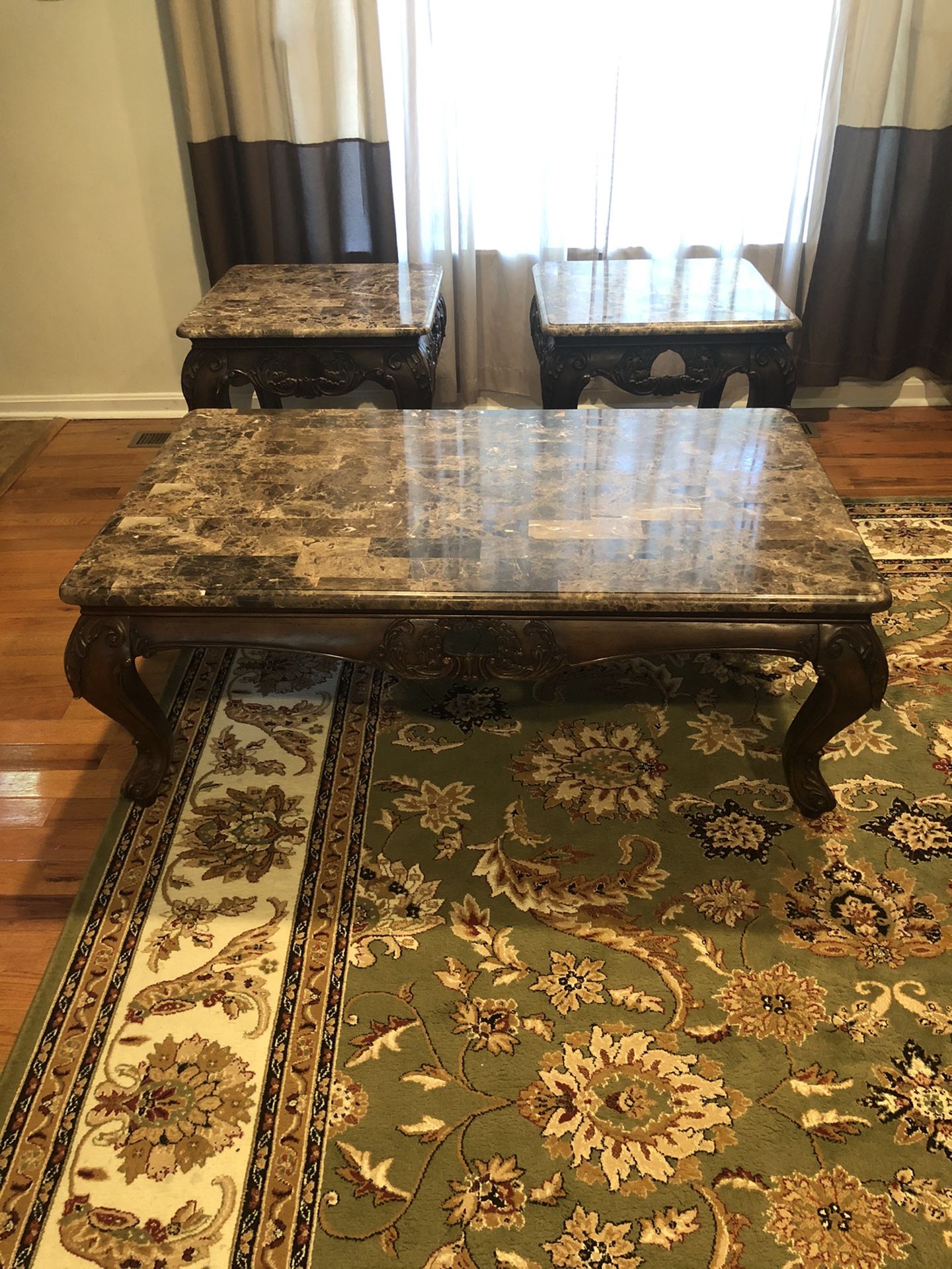 Coffee table set , granite top