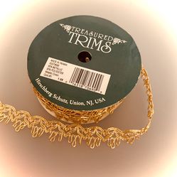 3 Yd Spool of 5/8” Gold Metallic Craft Trim #041424A18