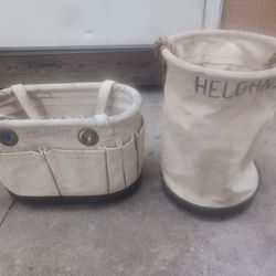 ESTEX AND KLEIN Canvas hard Body Tool Bucket Bag made in usa (USED)$45 ,each