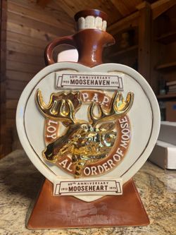 Loyal Order of Moose Haven and Mooseheart 50th Anniversary Decanter 1972