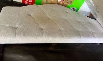 Free  Gray Linen Headboard and Matress