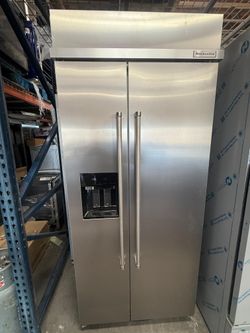 KitchenAid 36 Inch Wide 20.8 Cu. Ft. Side By Side Refrigerator with External Water and Ice Dispenser Stainless Steel
