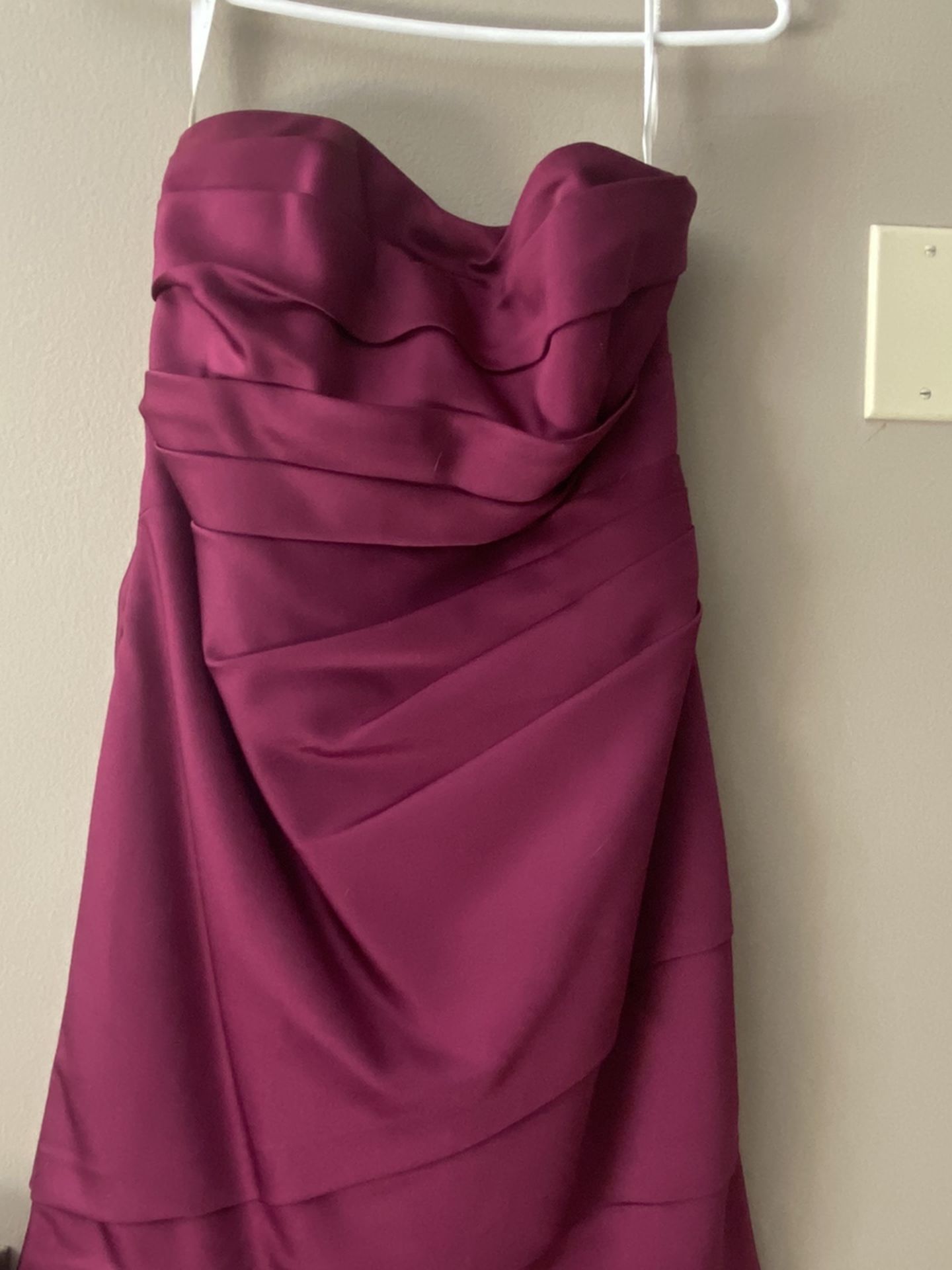 Pleated satin Cocktail Dress