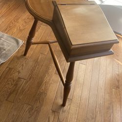 Solid Maple Table With Compartment