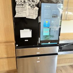 Samsung Bespoke 29 cu ft 4-Door French Door Refrigerator: Charcoal Glass & Stainless Steel Brand New