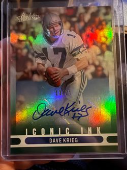 Dave krieg #13/25 auto